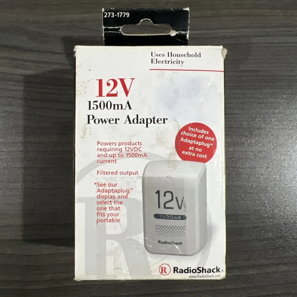 Radio Shack 12 Volt 1500mA Power Adapter Type 273-1779